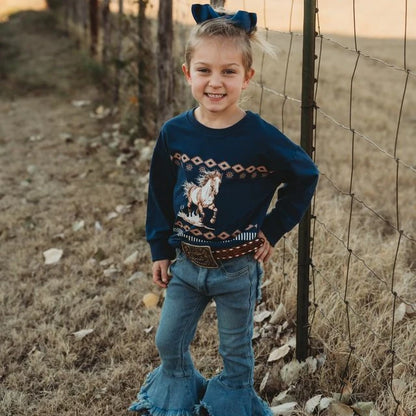 Shea Baby Running Horse Sweater