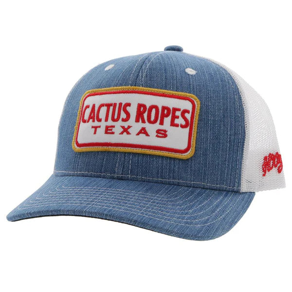 Hooey Cactus Ropes Denim/White