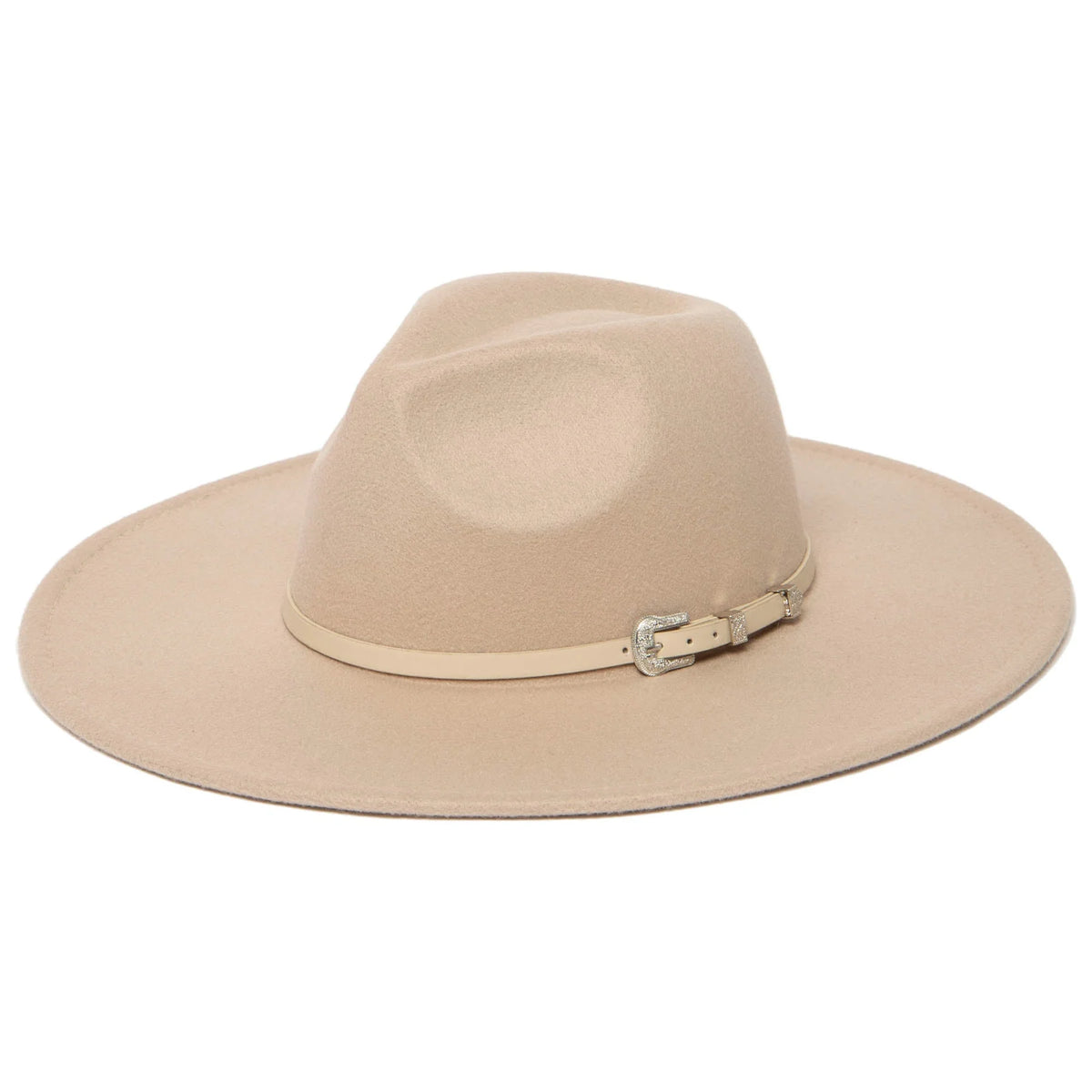 San Diego Beverly Pinch Crown Fedora with Western Buckle