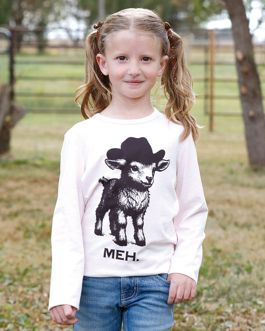 Cruel Girl Goat Meh Long Sleeve T-Shirt Pink