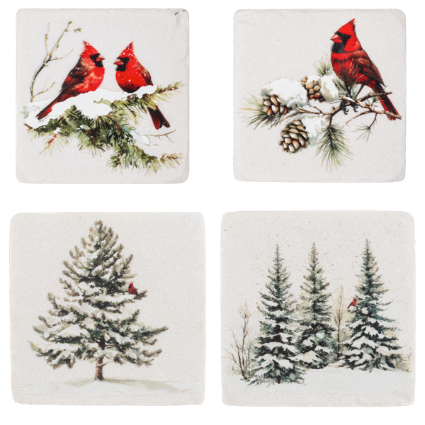 Winter Forest Coaster 4 Piece Set