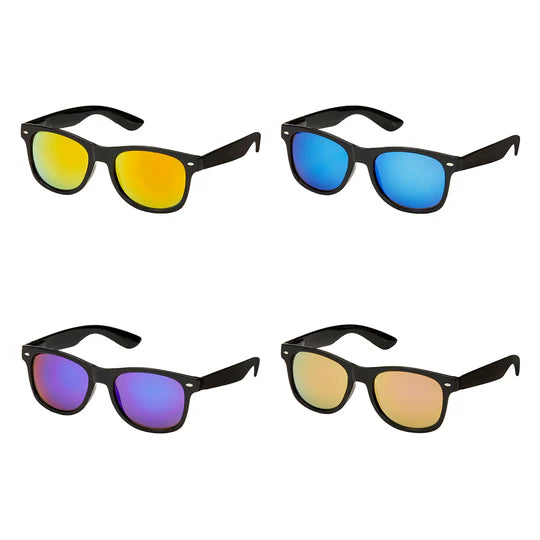 Blue Gem Classics Black with Color Lens Sunglasses
