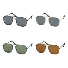 Blue Gem Heritage Square Metal Aviator Sunglasses