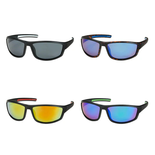 Blue Gem 2 Tone Wrap Polarized Sunglasses
