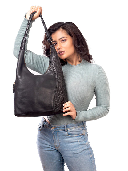 Milo Albany Hobo Washed Leather Handbag