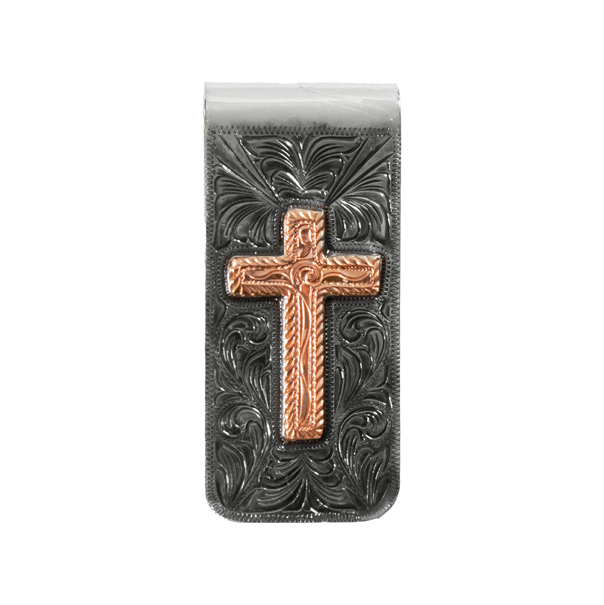 3D Metal Money Clip Copper Cross Multicolor