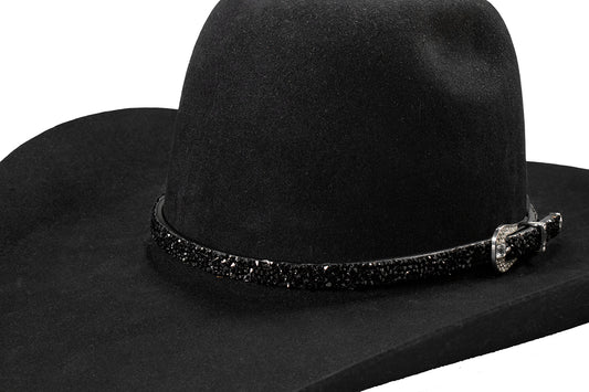 3D Blacked Out Diamond Hatband