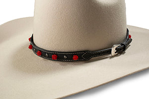 3D Black Rose Hatband