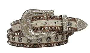 Angel Ranch Hair On Floral Eroidery Belt