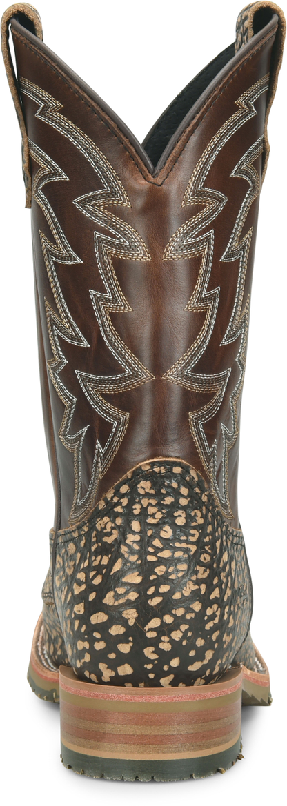 Double H Becknell Boot Almond Bison / Chocolate Cowhide