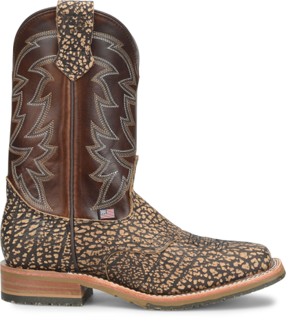 Double H Becknell Boot Almond Bison / Chocolate Cowhide