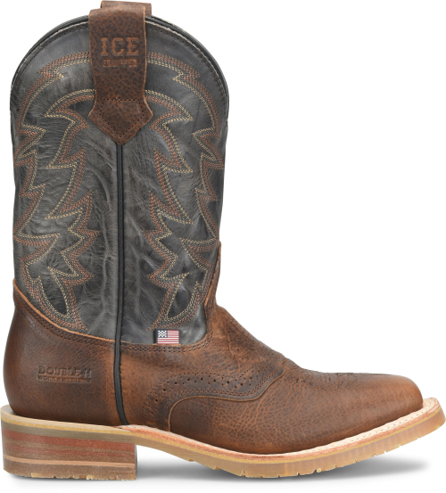 Double H Mathewson Bison Leather Square Toe Boot