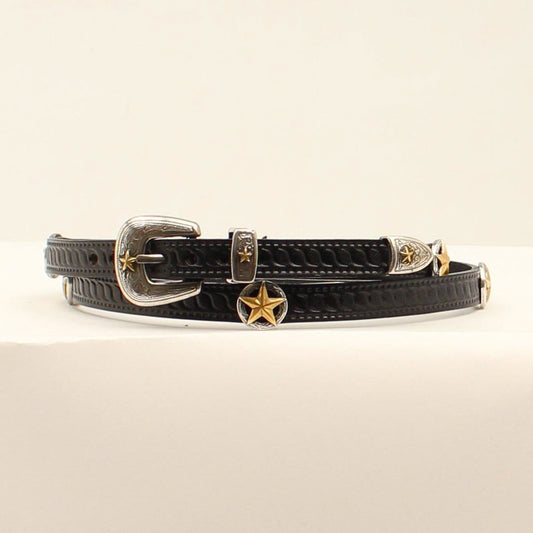 3D Black with Antique Star Hat Band