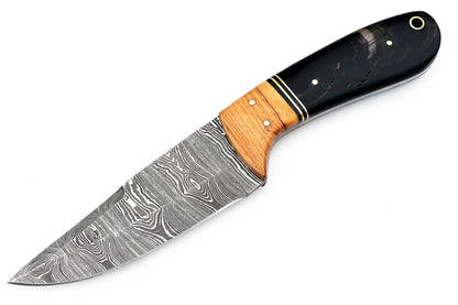 Red Deer Damascus Hunting Knife
