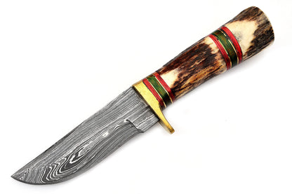 Red Deer Stag Handle Hunting Knife