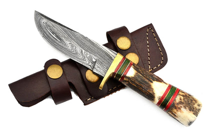 Red Deer Stag Handle Hunting Knife