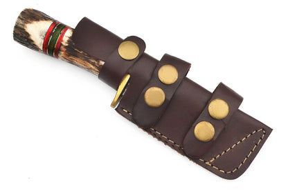 Red Deer Stag Handle Hunting Knife