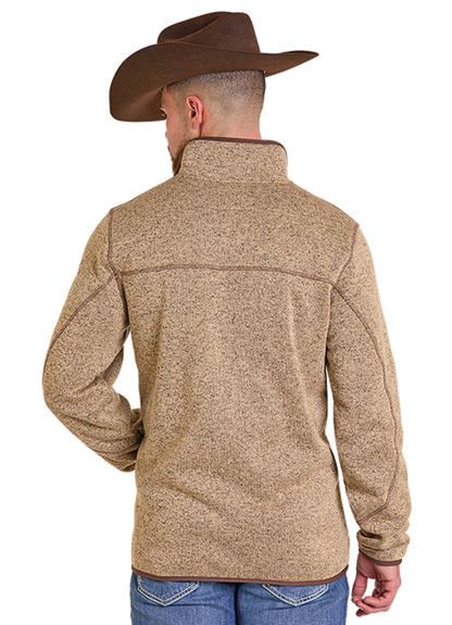 Panhandle Slim Melange Henley Pullover Tan