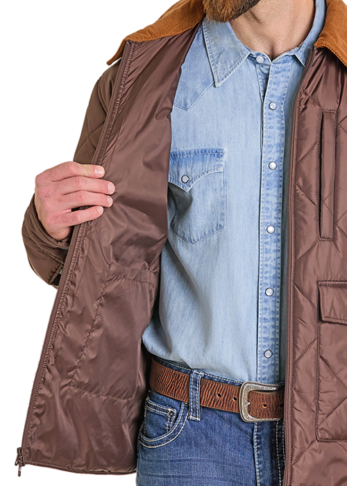 Powder River Quilted Puffer Coat Dark Brown