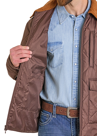 Powder River Quilted Puffer Coat Dark Brown