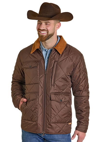 Powder River Quilted Puffer Coat Dark Brown