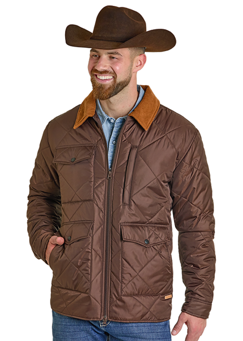 Powder River Quilted Puffer Coat Dark Brown
