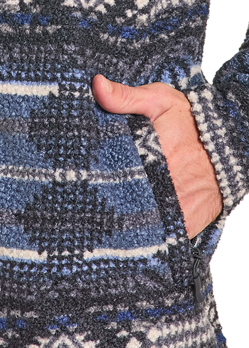 Powder River Printed Berber Jacket Navy
