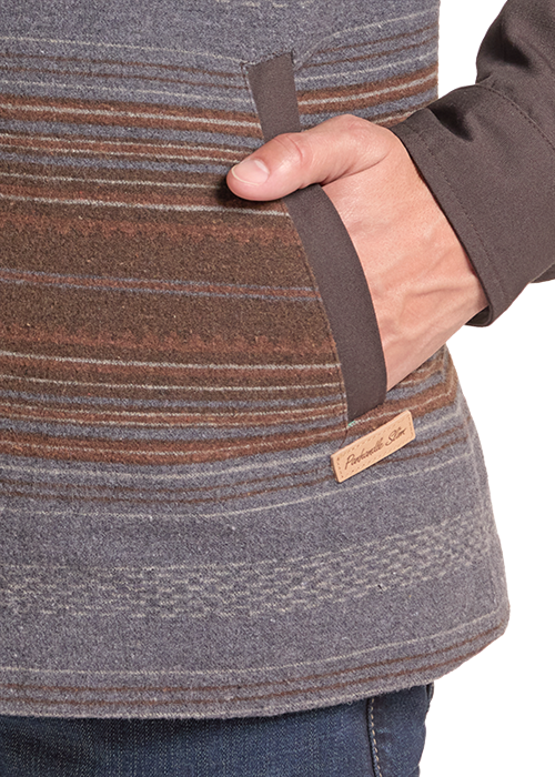 Panhandle Slim Jacquard and Canvas Jacket Dark Brown