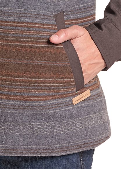 Panhandle Slim Jacquard and Canvas Jacket Dark Brown