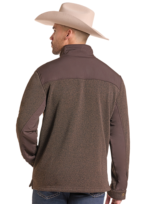 Panhandle Slim Melange Full Zip Jacket Dark Brown