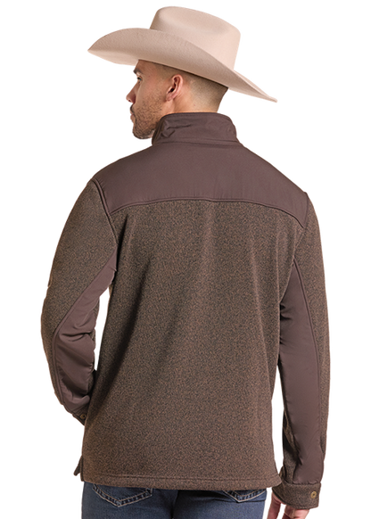 Panhandle Slim Melange Full Zip Jacket Dark Brown