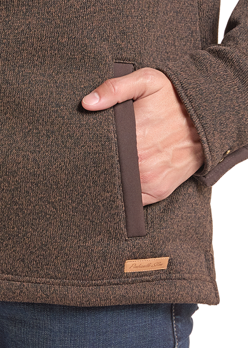 Panhandle Slim Melange Full Zip Jacket Dark Brown