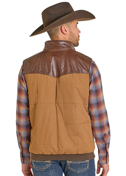 Powder River Twill Puffer Vest Camel