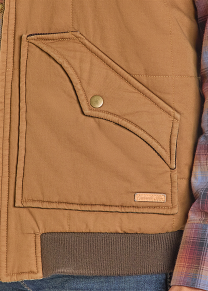 Powder River Twill Puffer Vest Camel