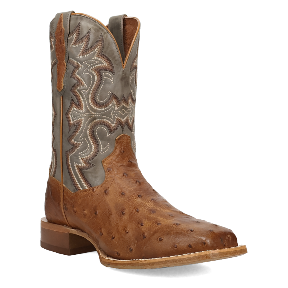 Dan Post Drayden Full Quill Ostrich Tan/Grey