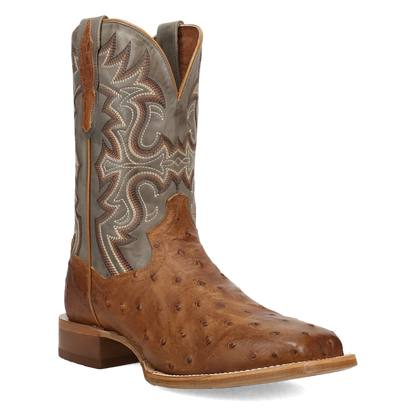 Dan Post Drayden Full Quill Ostrich Tan/Grey