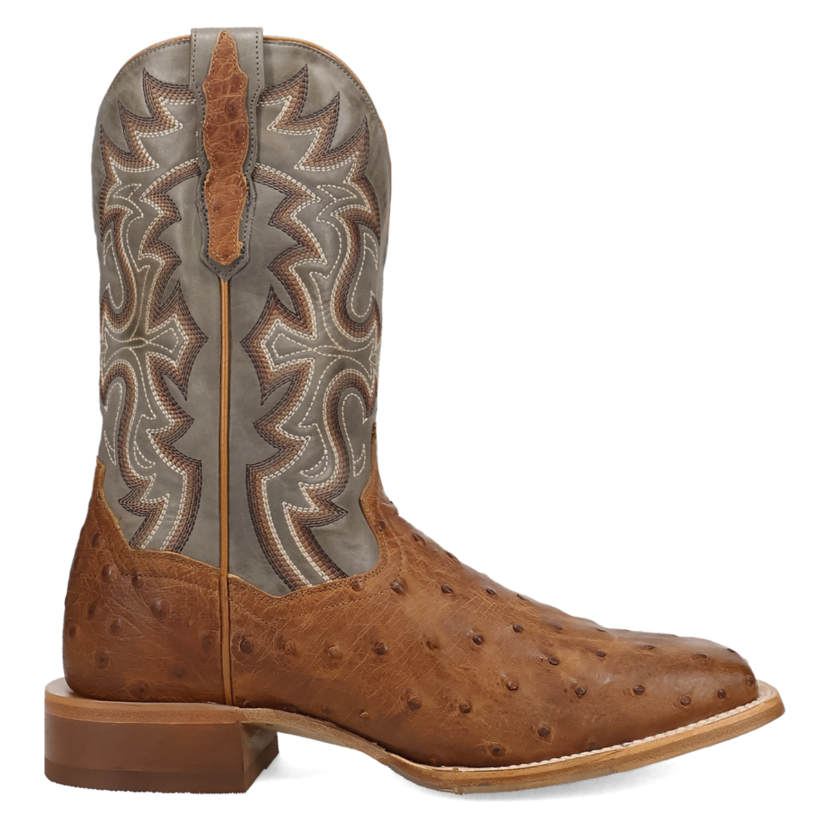 Dan Post Drayden Full Quill Ostrich Tan/Grey