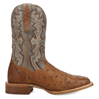 Dan Post Drayden Full Quill Ostrich Tan/Grey