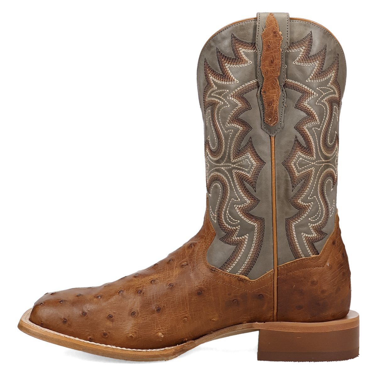 Dan Post Drayden Full Quill Ostrich Tan/Grey