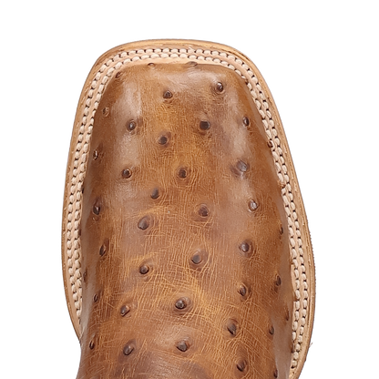 Dan Post Drayden Full Quill Ostrich Tan/Grey