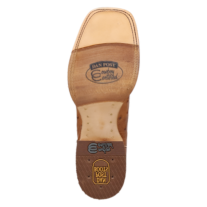 Dan Post Drayden Full Quill Ostrich Tan/Grey