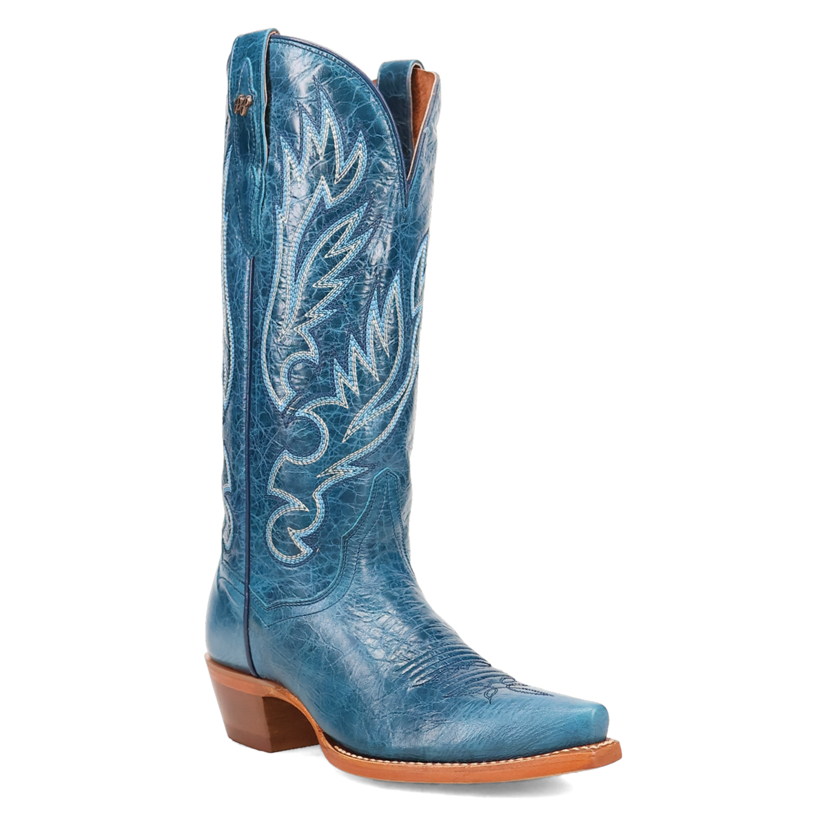 Dan Post Katy Blue Leather Boot Snip Toe