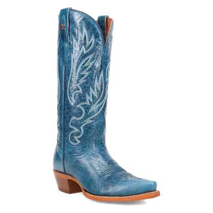 Dan Post Katy Blue Leather Boot Snip Toe