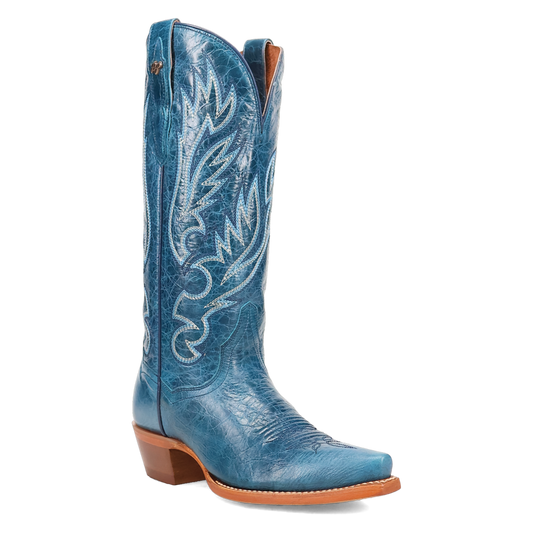 Dan Post Katy Blue Leather Boot Snip Toe