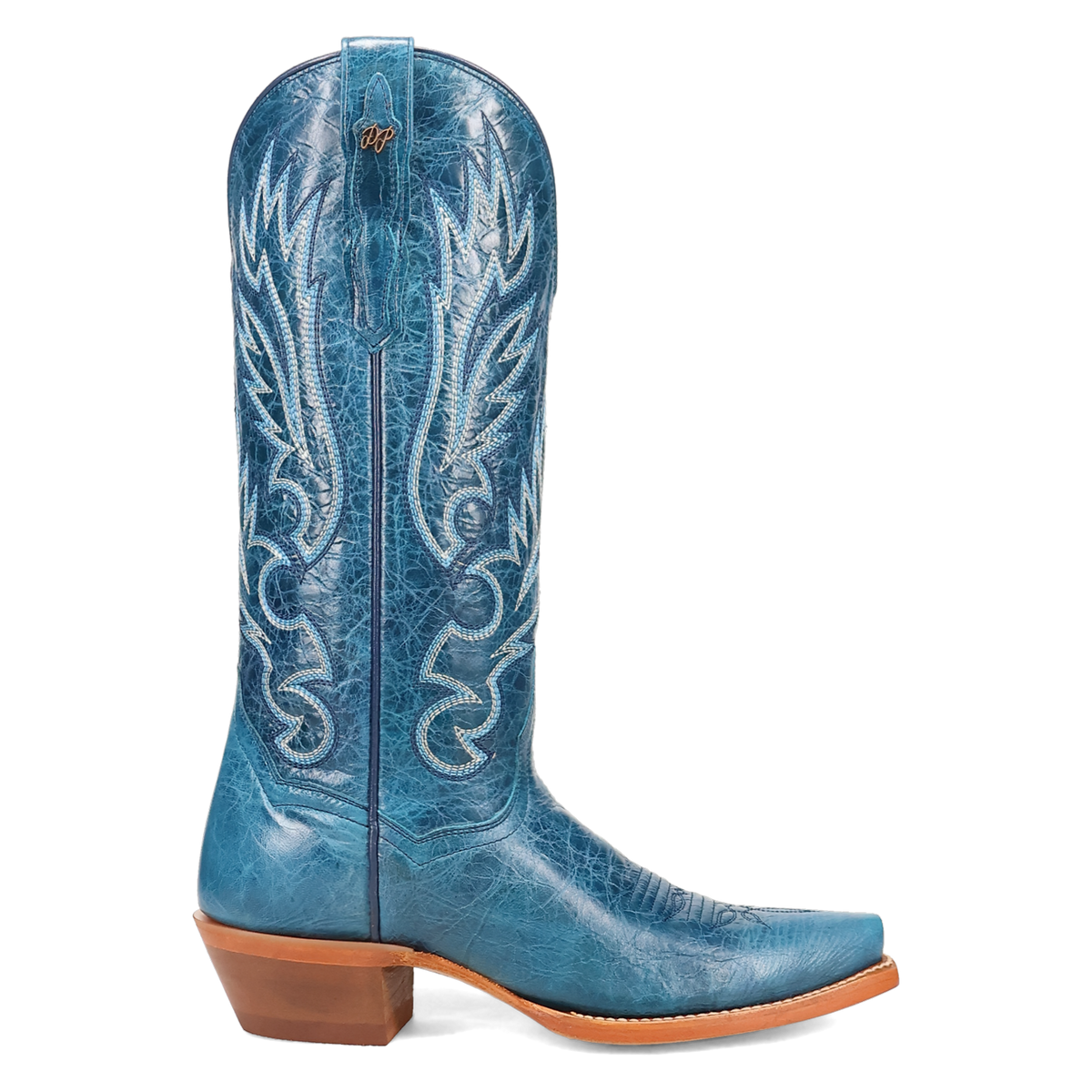 Dan Post Katy Blue Leather Boot Snip Toe