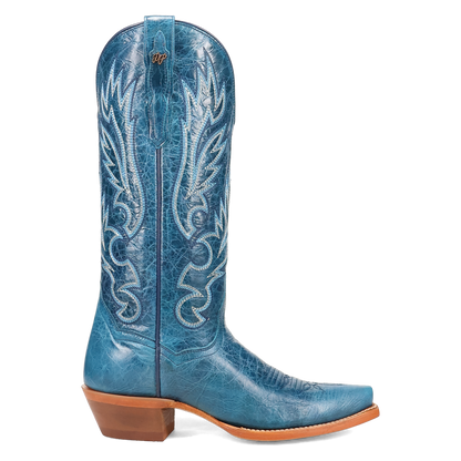 Dan Post Katy Blue Leather Boot Snip Toe