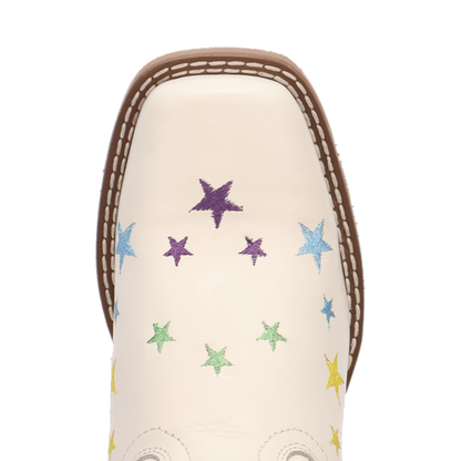Dan Post Starlett White Square Toe