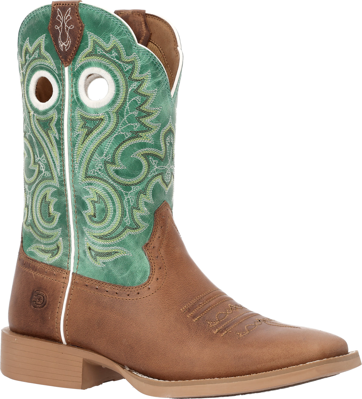 Durango Shyloh 10" Square Toe Mocha/Jade Green