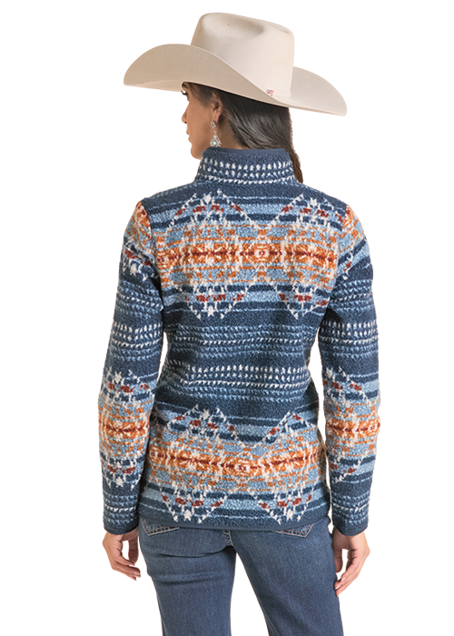 Panhandle Slim Aztec Berber Pullover Navy