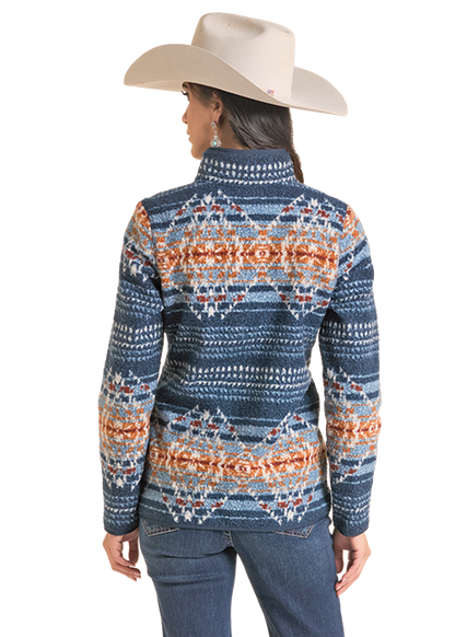 Panhandle Slim Aztec Berber Pullover Navy